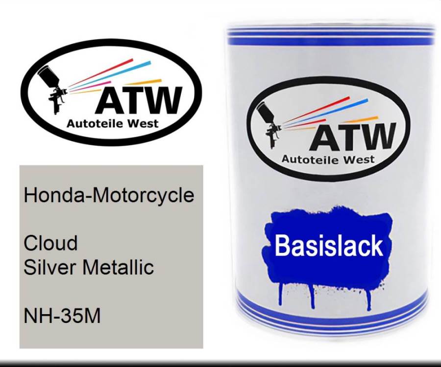 Honda-Motorcycle, Cloud Silver Metallic, NH-35M: 500ml Lackdose, von ATW Autoteile West.